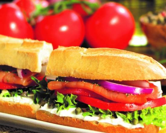 Order #18 Smoked Salmon Sandwich food online from The Cheese Course store, Pembroke Pines on bringmethat.com