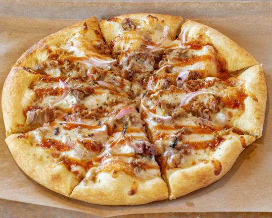 Order Barbecue Pork Pizza food online from Mosley Barbecue And Provisions store, North Liberty on bringmethat.com