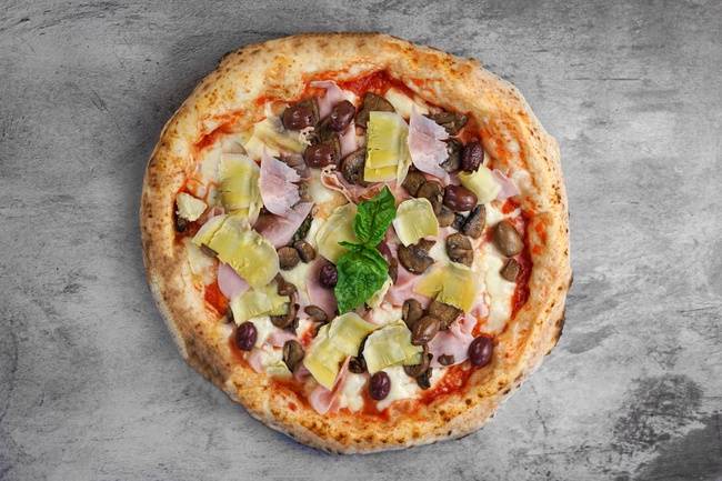 Order 10" Capricciosa Pizza food online from Pummarola store, Coral Gables on bringmethat.com