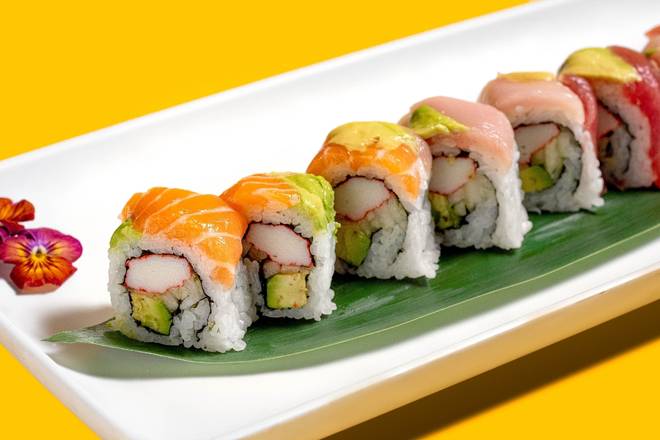 Order *RAINBOW ROLL food online from Moshi Moshi store, Miami on bringmethat.com