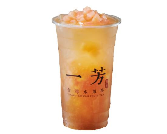 Order Peach Grapefruit Green Tea / 桃桃葡萄柚綠茶 food online from Yifang Taiwan Fruit Tea store, SF on bringmethat.com