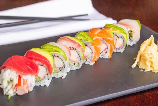 Order Rainbow Roll food online from Katana Japanese Express store, Riverview on bringmethat.com