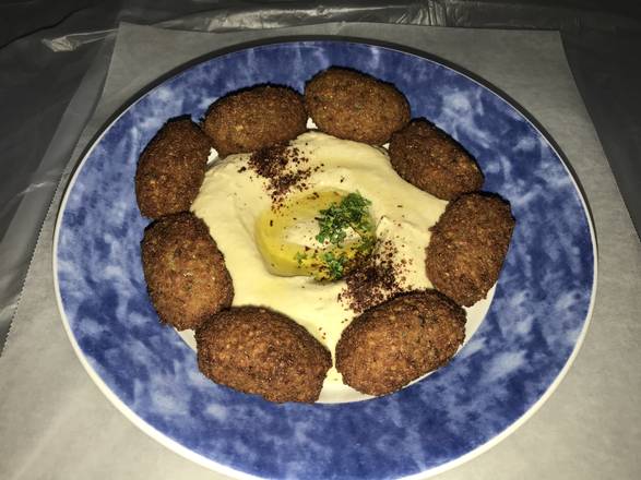 Order Hummus w/ Falafel (8pc) food online from Greenland Restaurant store, Tampa on bringmethat.com