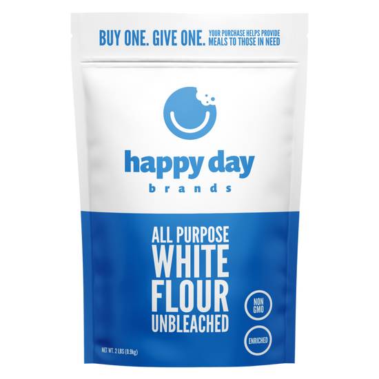 Order Happy Day Unbleached Flour All Purpose 2lb food online from Everyday Needs by Gopuff store, Baton Rouge on bringmethat.com