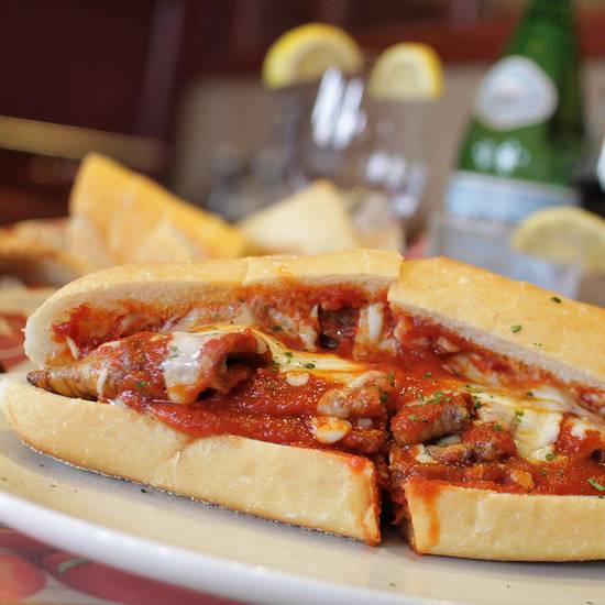 Order Eggplant Parmigiana Hero food online from Mama Theresa's store, Westbury on bringmethat.com