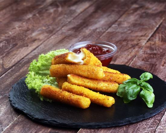 Order Mozzarella Sticks food online from The Burger Trilogy store, New York on bringmethat.com