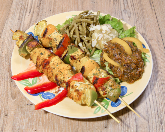 Brochette de poulet 