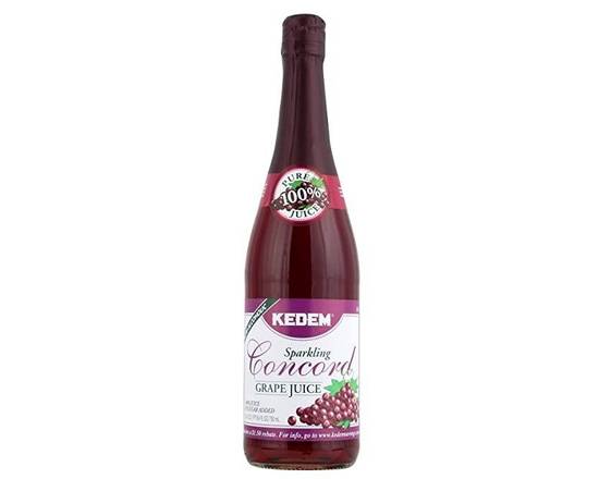 Order Kedem Sparkling Concord Grape juice 750mL  food online from Fresko Market store, Miami on bringmethat.com