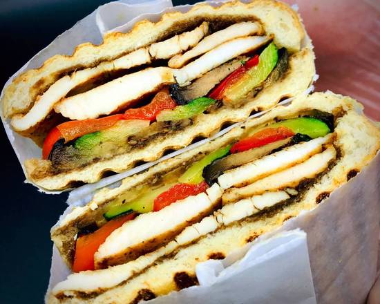Order Grilled Chicken and Veggies Sandwich food online from Food For Life Parker Plaza store, Fort Lee on bringmethat.com