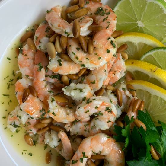 Order Shrimp Salad with Parsley and Toasted Almond  food online from Mediterraneaneat All With Olive Oil store, Dallas on bringmethat.com