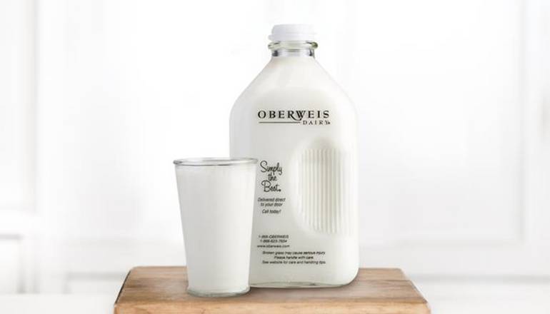 Order Fat Free White Milk food online from Oberweis Dairy store, Elgin on bringmethat.com
