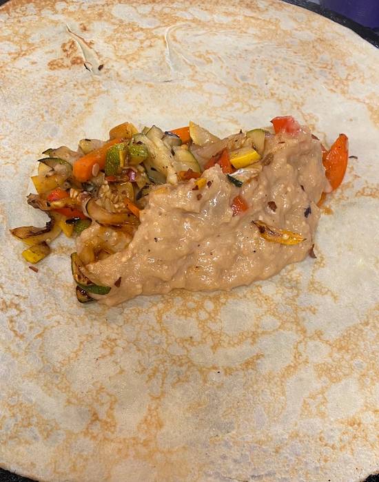 Order Vegetable Lovers Crepe food online from Habeeb Grill By Pita Grill And Creperie store, Franklin on bringmethat.com