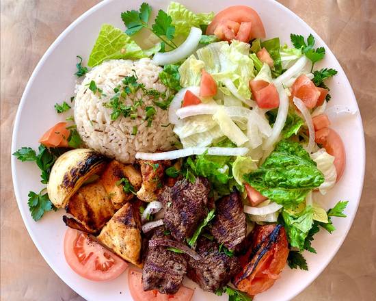 Order Mixed Kabob Bowl food online from Gaby's Mediterranean store, Culver City on bringmethat.com