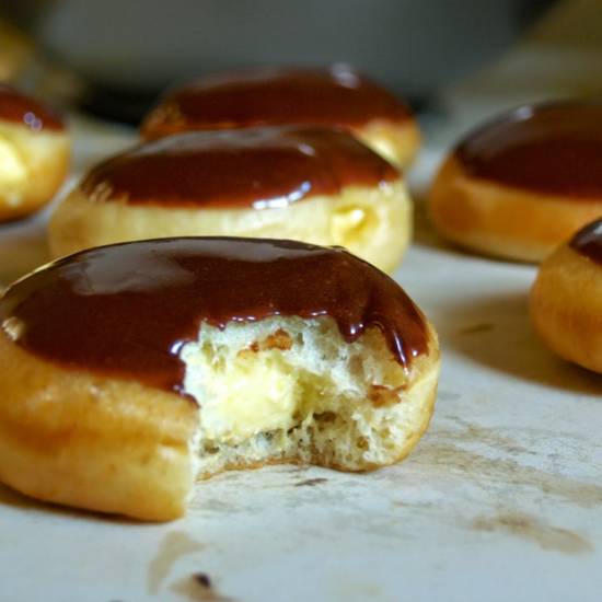 Order Custard/Boston Cream donut food online from Jannys store, Irvine on bringmethat.com