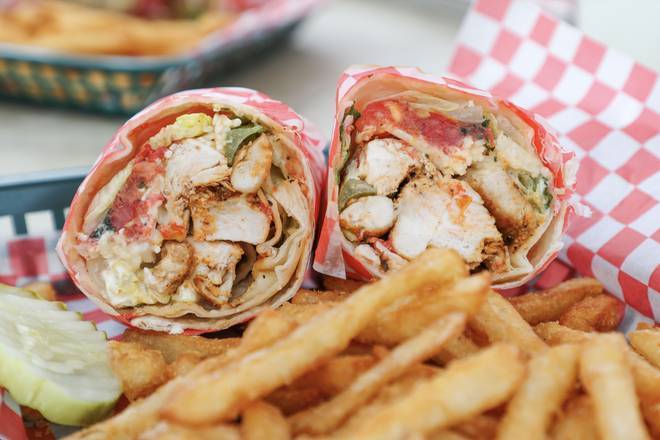 Order Blackened Chicken Caesar Wrap food online from Moretti Pizzeria & Bar store, McHenry on bringmethat.com