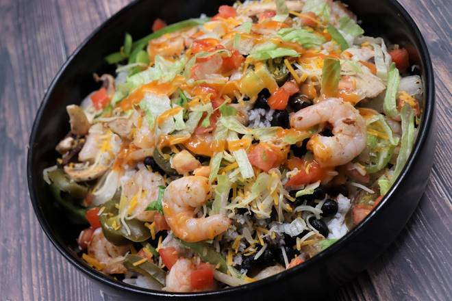 Order SHRIMP BOWL food online from Pepperjax Grill store, Cedar Falls on bringmethat.com