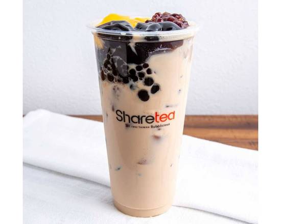 Order QQ Happy Family Milk Tea food online from Sharetea store, Oklahoma City on bringmethat.com