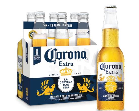 Order Corona Extra, 6pk-12oz bottle beer (4.5% ABV) food online from Woodbury Wine & Spirits store, ORLANDO on bringmethat.com