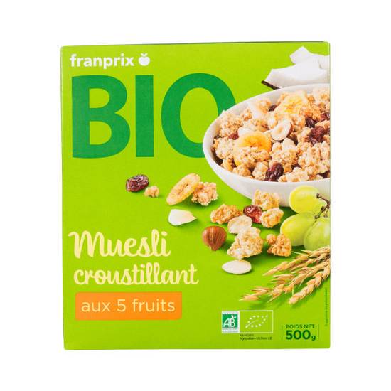 Muesli croustillant aux 5 fruits MFP bio 500 gr