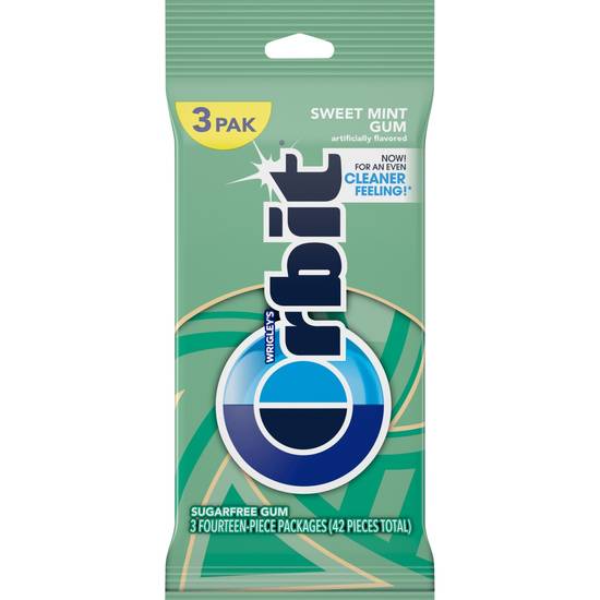 Order ORBIT Sweet Mint Sugar Free Chewing Gum, 14 ct (3 Pack) food online from Cvs store, LINCOLN on bringmethat.com