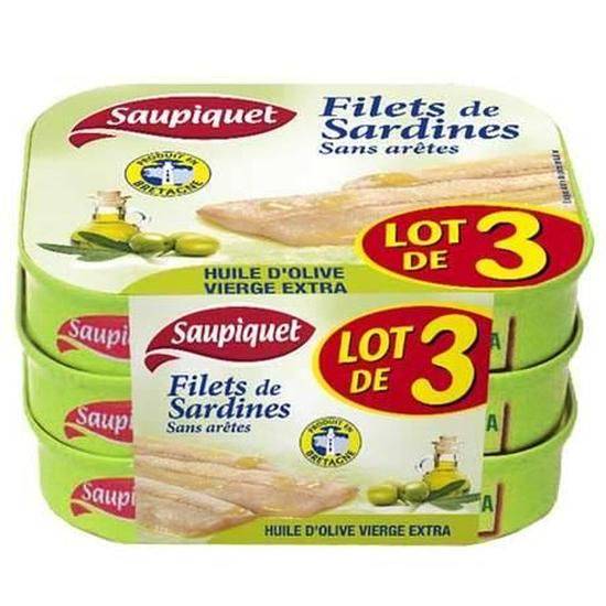 Filets de sardines huile d'olive 1/6 Saupiquet