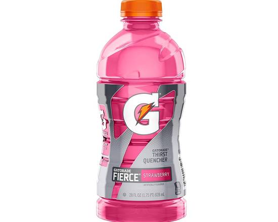 Order Gatorade Thirst Quencher, Fierce Strawberry, 28 oz Bottle food online from Trumbull Super Stop store, Trumbull on bringmethat.com