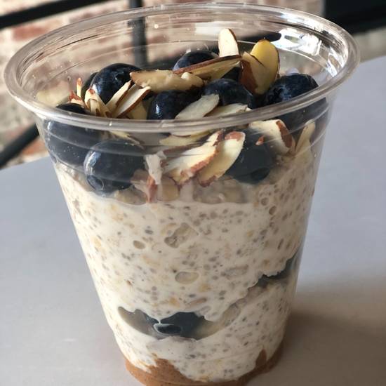 Vegan Almond Blueberry Overnight Oats