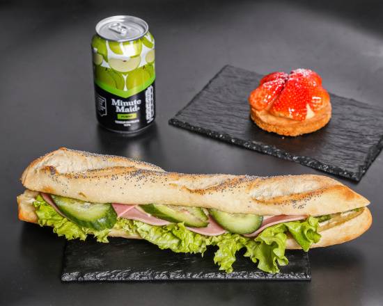 Menu sandwich jambon
