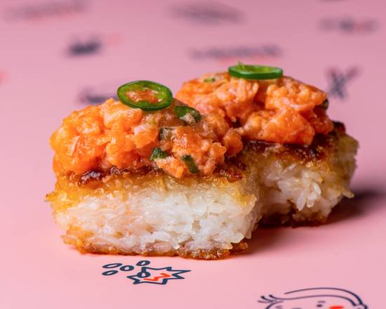 Order Salmon & Yuzu Krispy Rice food online from Krispy Rice store, Hanover on bringmethat.com