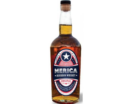 Order Merica Bourbon Whiskey Original 750ML (45%ABV) food online from Golden Ox Liquors store, Saint Augustine on bringmethat.com