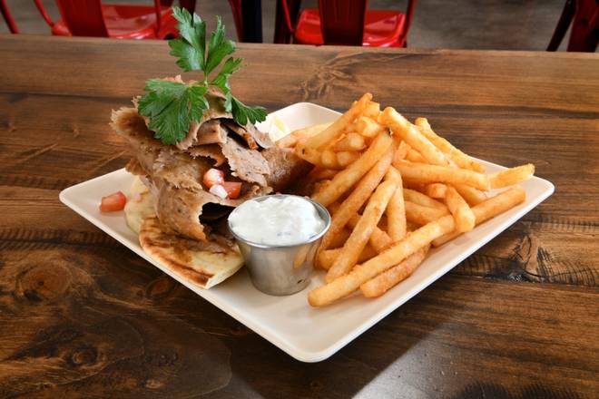 Order Kids Gyro Plate food online from The Great Greek Mediterranean Grill store, Westminster on bringmethat.com