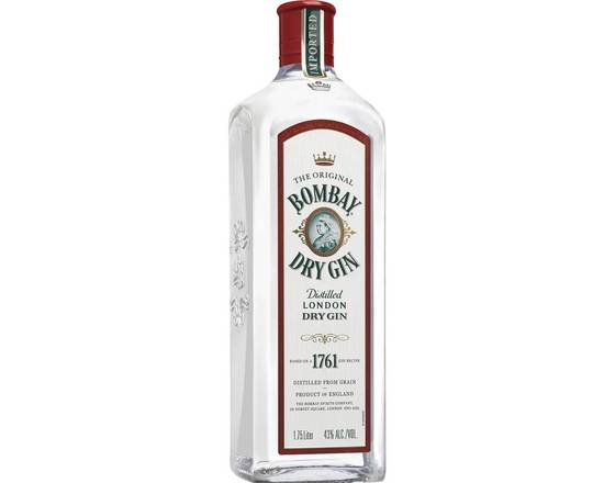 Order BOMBAY DRY GIN 1.75 L (47%abv) food online from Xtra Liquors & Wines store, WEST MIAMI on bringmethat.com