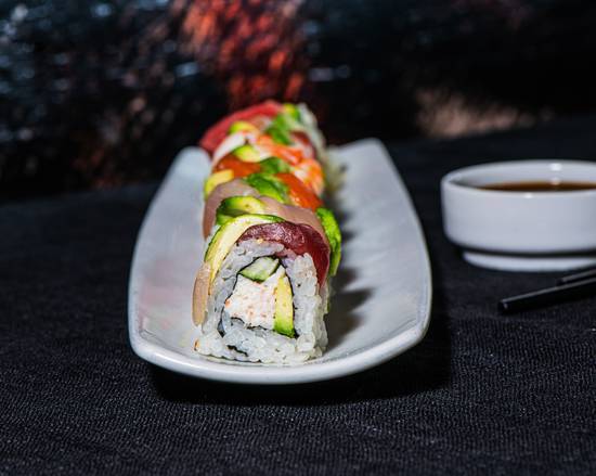 Order Rainbow Roll food online from Katsuya Hollywood store, Los Angeles on bringmethat.com