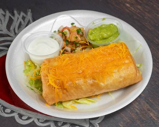 Order Chimichanga food online from Taco Shop Mexican Grill store, Miami Lakes on bringmethat.com