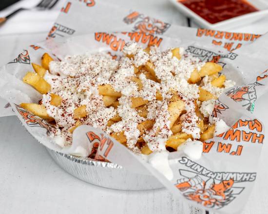 Order Fries Garlic Feta (Small) food online from Shawarmaniac store, Kirkland on bringmethat.com