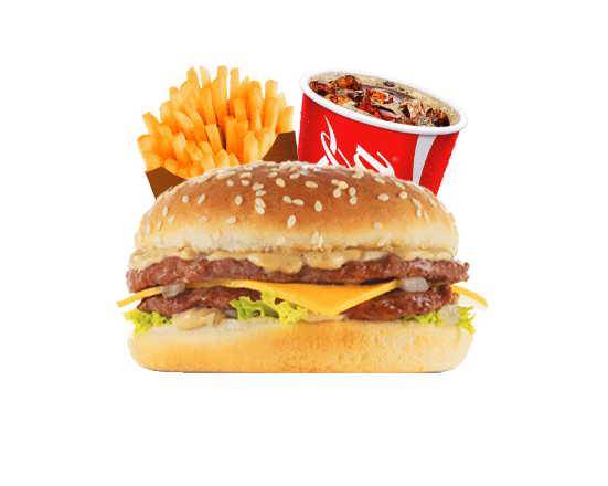 Menu double cheese burger
