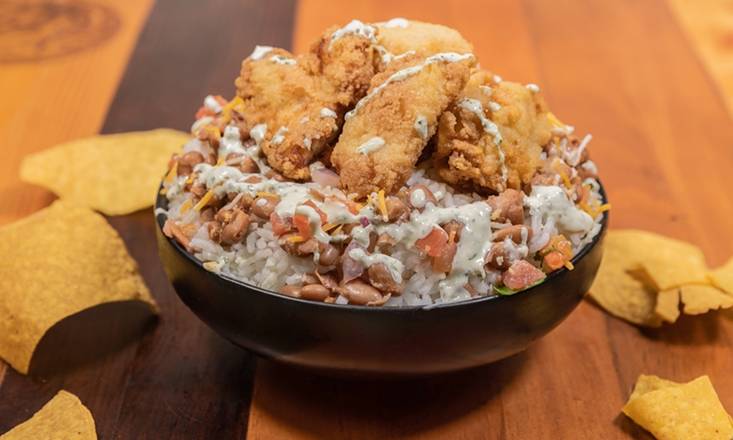 Order Fish Rice Bowl (Chips Included) food online from Xochimex Cantina Grill store, Miami on bringmethat.com