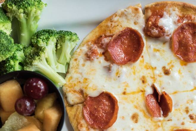Order Kids Pizza (Pepperoni or Cheese) food online from Carolina Ale House store, Jacksonville on bringmethat.com