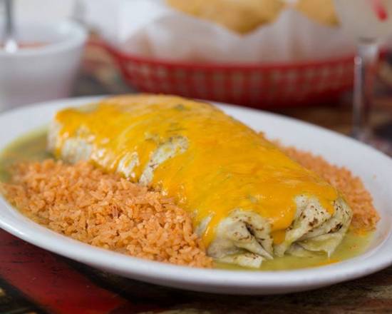 Order El Verde (Super Burrito) food online from La Cabaña store, Los Angeles on bringmethat.com