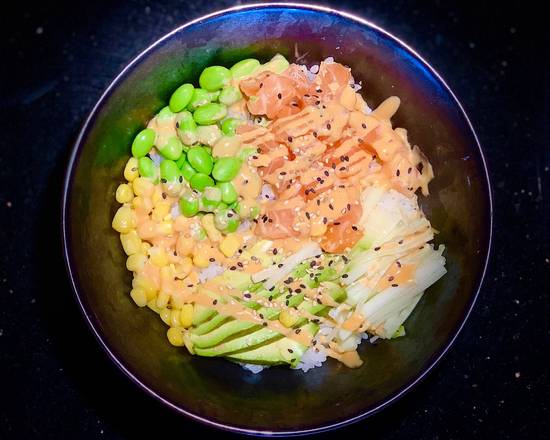 Order Salmon Poke Bowl food online from Kyoto Steakhouse store, Mansfield on bringmethat.com