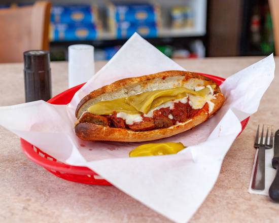 Order Meatball Sandwich food online from Giuseppe Pizzeria store, Denver on bringmethat.com