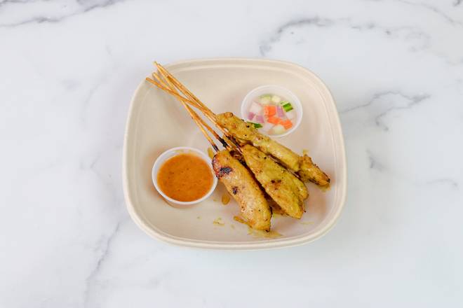 Order Chicken Satay food online from Thai Dish Restaurant store, Boston on bringmethat.com