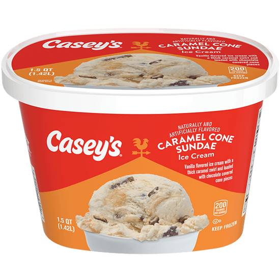 Order Casey's Caramel Cone Sundae Ice Cream 1.5qt  food online from Casey's store, Ramsey on bringmethat.com