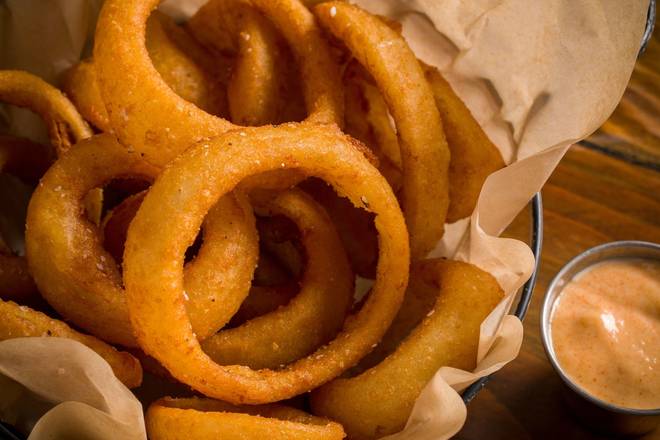 Order Onion Rings (Vegetarian) food online from The Rock Wood Fired Pizza store, Tacoma on bringmethat.com