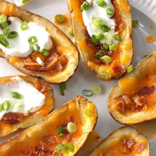 Order Potato Skins (6 pcs) food online from Nypd store, Ann Arbor on bringmethat.com