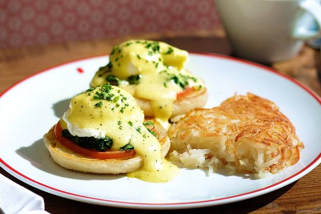 Order Spinach and Tomato Benedict food online from Founding Farmers store, Providence on bringmethat.com