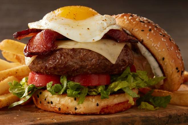 Order ALL-AMERICAN BACON CHEESEBURGER* food online from 54th Street Grill and Bar store, Saint Joseph on bringmethat.com