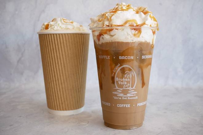 Order Iced Messy Caramel Latte food online from Broken Yolk Cafe store, San Marcos on bringmethat.com