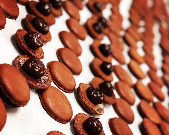 Order Dark Chocolate Macaron food online from Choulala store, Winter Park on bringmethat.com