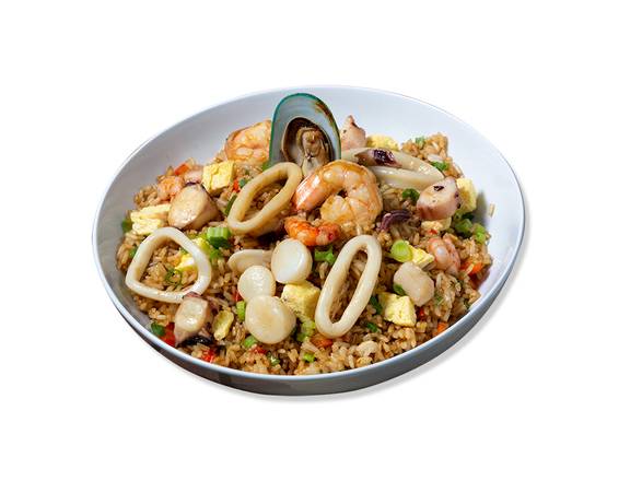 Order Seafood Fried Rice "CHAUFA DE MARISCOS" food online from La Brasa store, Miami-Dade County on bringmethat.com
